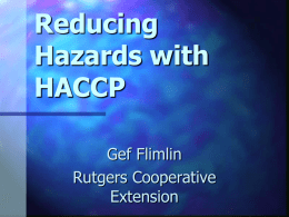 Reducing Hazards with HACCP