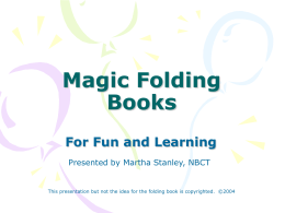 Magic Folding Books - Marthabees Music Site