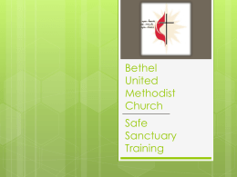 Bethel United Methodist Church Safe Sanctuary Training