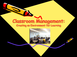 Classroom Management - Muscogee County School District