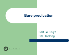 Bare predication