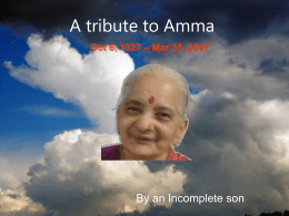 A tribute to Amma