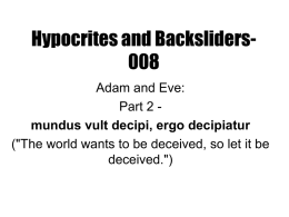 Hypocrites and Backsliders: Human Nature and the Christian