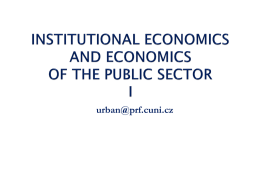 INSTITUTIONAL ECONOMICS AND ECONOMICS OF THE …