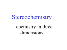stereochemistry I - Chemistry