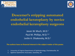 Descemet’s stripping automated endothelial keratoplasty by
