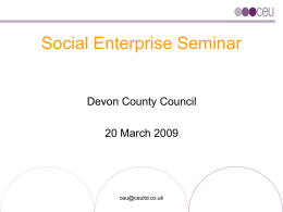 Social Enterprise in Devon