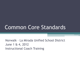 Common Core Standards - Norwalk