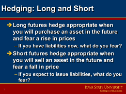 Financial Futures Hedging