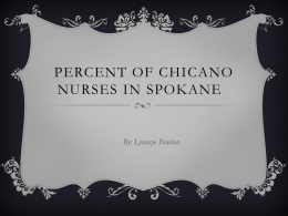Percent of chicano nurses in spokane