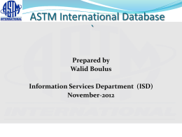 ASTM International Database