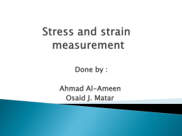 Stress and strain measurement
