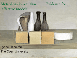 Metaphors in real-time: Evidence for ‘affective models’