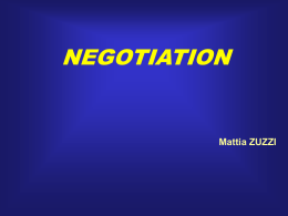 Negotiation Programme