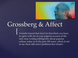 Grossberg & Affect