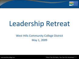 Secession Planning - West Hills Community College District