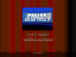 Week 4: Farfallina and Marcel jeopardy