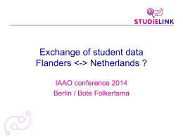 Exchange of student data Vlaanderen Netherlands