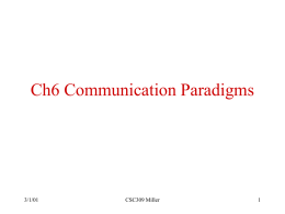 Ch6 Communication Paradigms - University of Southern