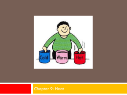 Chapter 9: Heat - Mrs. Sepulveda's Classes