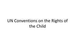 UN Conventions on the Rights of the Child