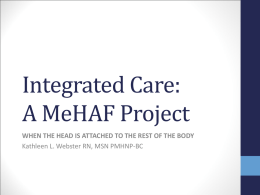 Integrated Care: A MeHAF Project