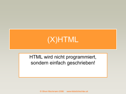 (X)HTML - Klickdichschlau.at