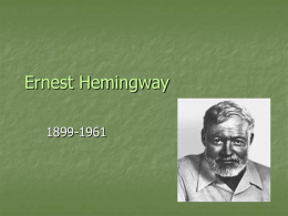 Ernest Hemingway - Butler County High School