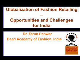 Globalization of Fashion Retailing – Opportunities and