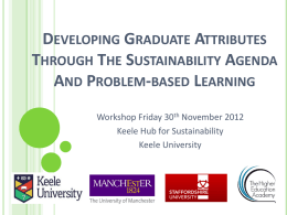 Developing Graduate Attributes through the Sustainability