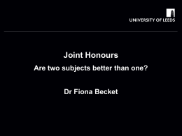 Joint Honours