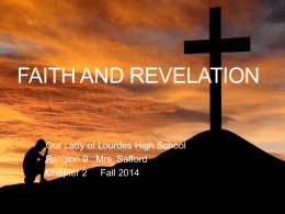 Faith and Revelation - Our Lady of Lourdes High School