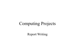 Computing Projects - University of Wolverhampton