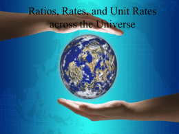 Ratios, Rates, and Unit Rates across the Universe