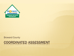 Coordinated Assessment Process Powerpoint