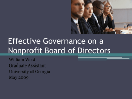 Characteristics of an Effective Nonprofit Board of Directors