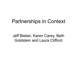 Partnerships in Context