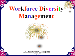 Workforce Diveristy Management: Challenges, Competencies