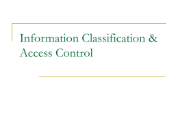 Access Control Principles - International Institute of