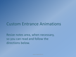Custom Entrance Animations - Boni's Site for Students and