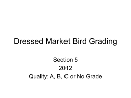Dressed Market Bird Grading