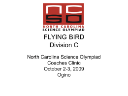 WRIGHT STUFF - North Carolina Science Olympiad