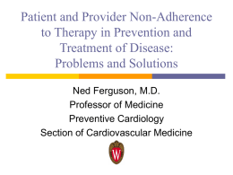 Patient and Provider Non-Adherence to Therapy in