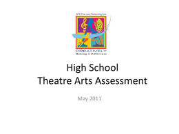 High School Theatre Arts Assessment