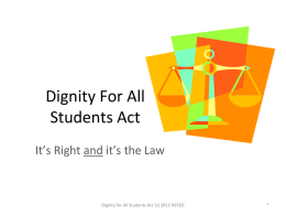 Dignity For All Students Act