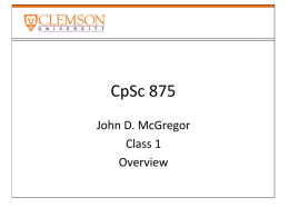 CpSc 875 - Clemson University