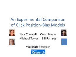 An Experimental Comparison of Click Position