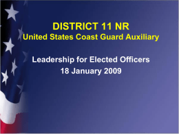 DISTRICT 11 NR United States Coast Guard Auxiliary