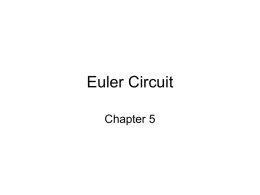 Euler Circuit - Cleveland State University