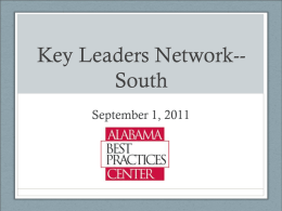 Key Leaders Network - Alabama Best Practices Center